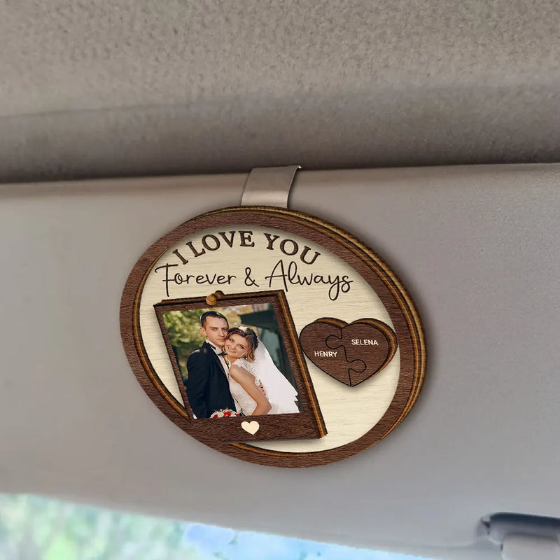 Personalized Car Rearview Mirror Hanging Ornament for Couples - Drive Safe Gift Car Hanger MagicInPrints
