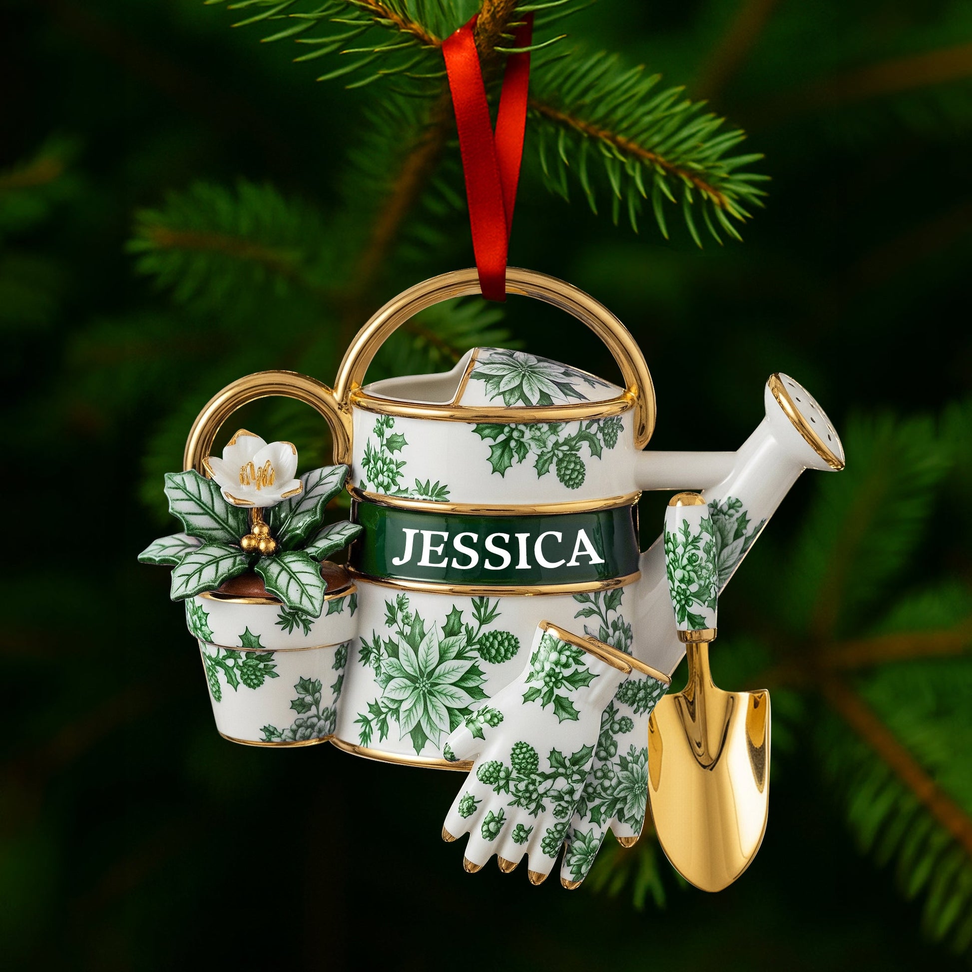 Grow Joy and Love - Personalized Garden Tools Acrylic Ornament - Custom Gift for Gardeners Ornament MagicInPrints