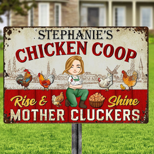 Personalized Chicken Coop Sign for Farmers - Rustic Home Decor Sign MagicInPrints