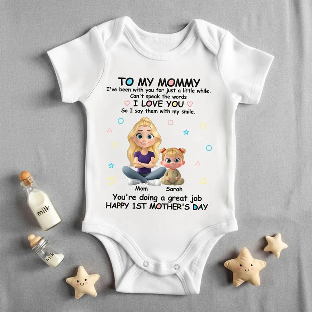 Personalized Baby Onesie for New Moms - First Mother's Day Gift Cloth MagicInPrints