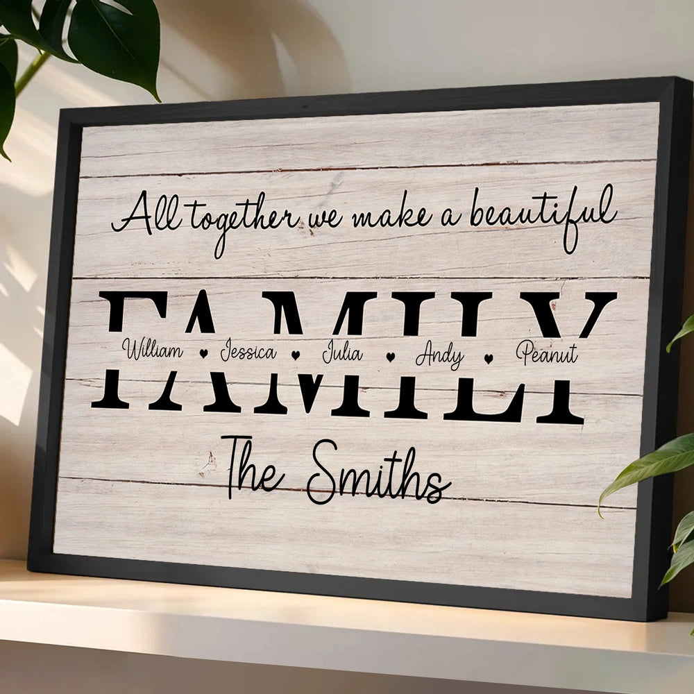 Personalized Family Name Sign Wall Art for Home Decor - Sentimental Gift Poster or Canvas MagicInPrints