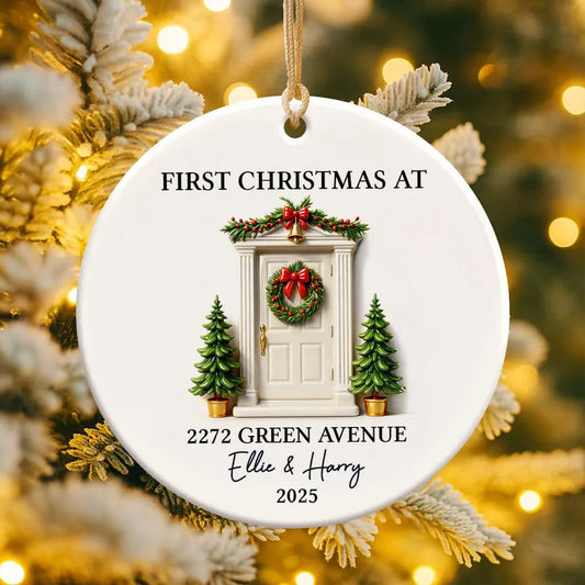 Personalized Christmas Ornament for Home - First Christmas Keepsake 2025 Ornament MagicInPrints