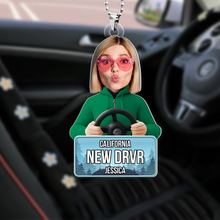 Load image into Gallery viewer, Personalized New Driver Car Ornament - Fun and Unique Gift for New Drivers Ornament PopCulturePrints
