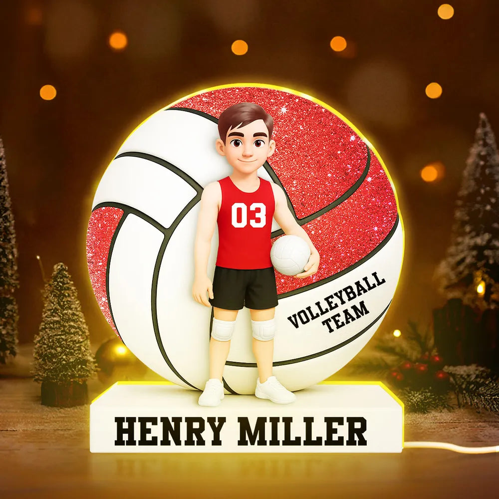 Custom Volleyball Team LED Night Light for Kids - Personalized Gift Plaque MagicInPrints