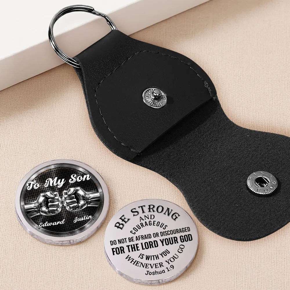 Personalized Keychain for Son - Inspirational Message - Gift for Encouragement Keychain MagicInPrints
