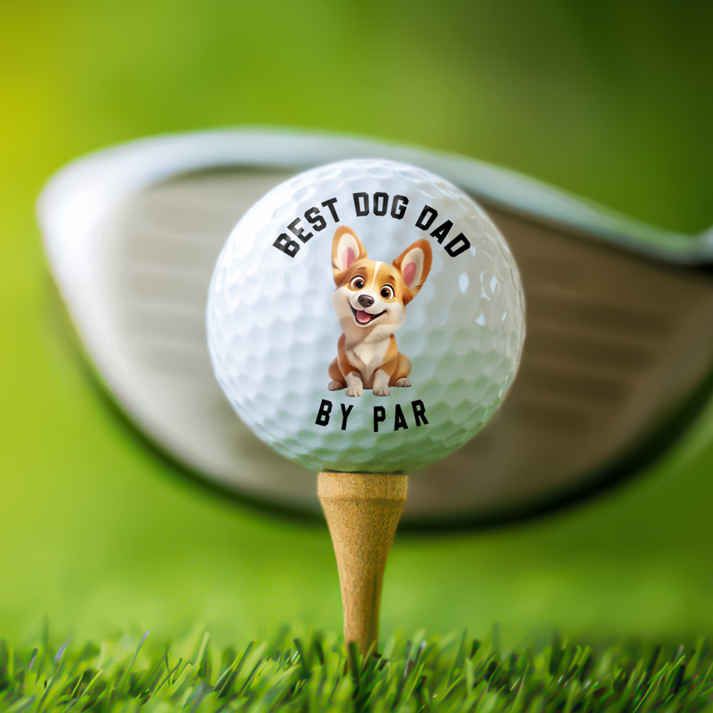 Personalized Golf Ball for Dog Lovers - Best Dog Dad Gift Sports MagicInPrints