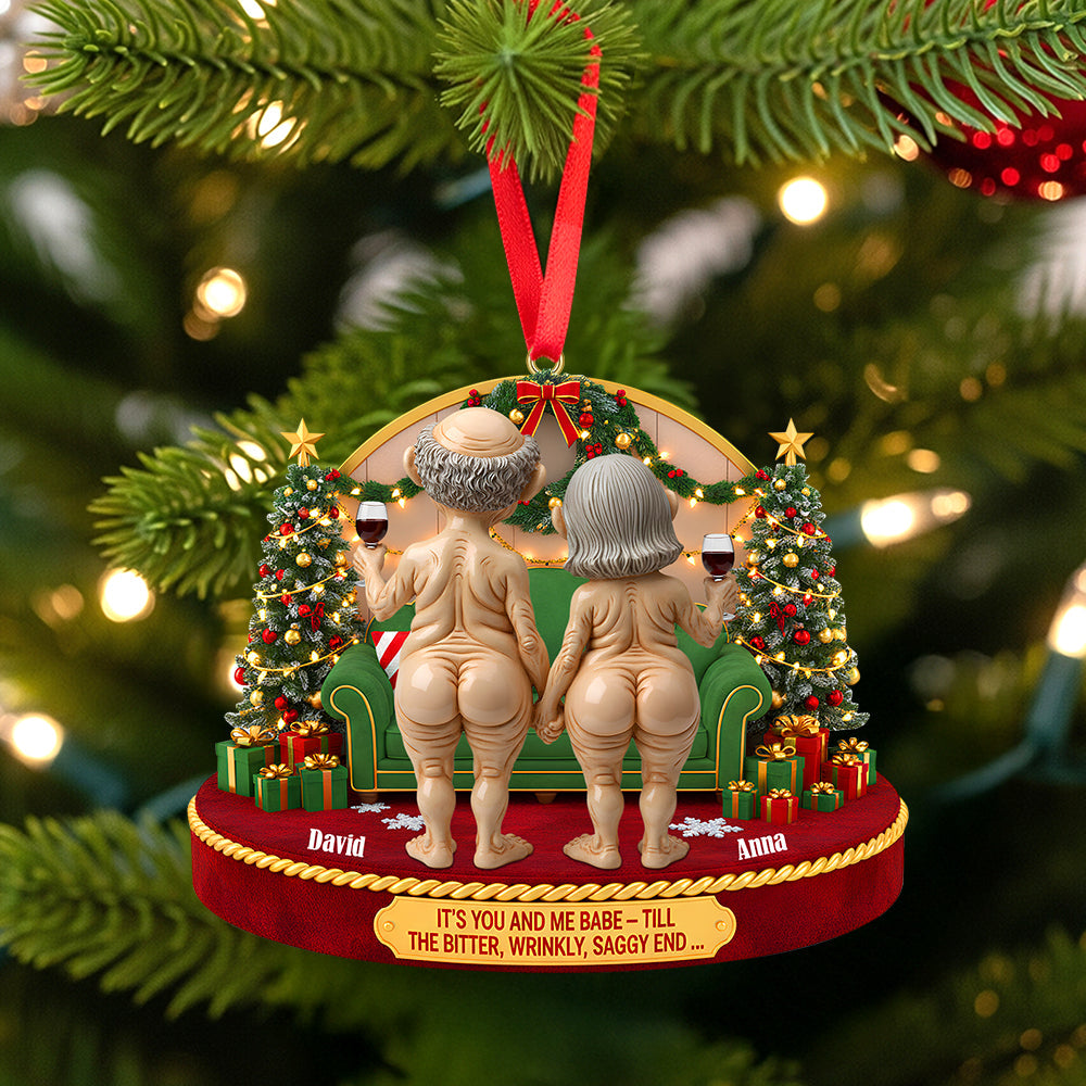It's You and Me Babe - Personalized Christmas Ornament for Drinking Lovers Ornament MagicInPrints