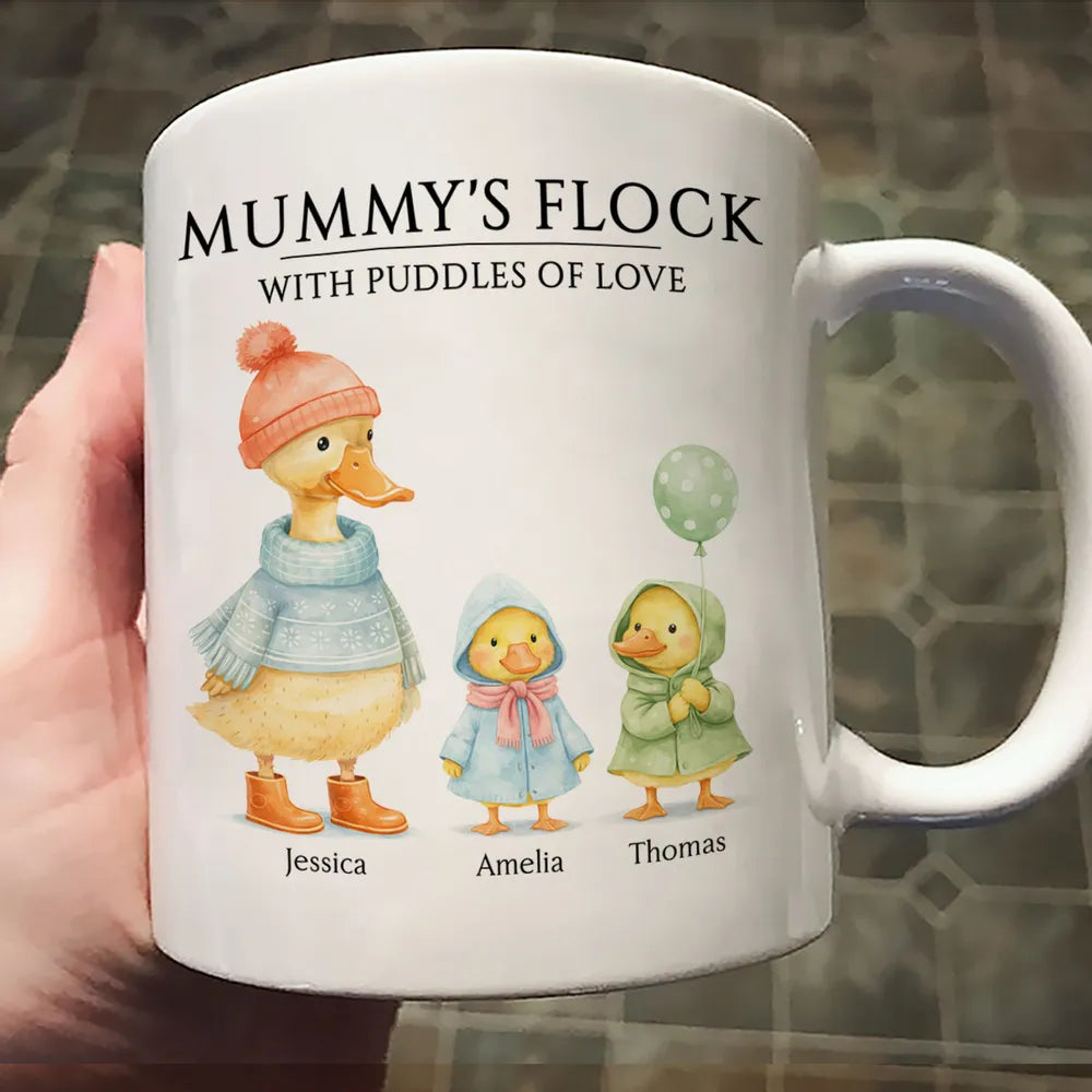 Personalized Family Duck Mug for Moms - Cute Gift for Mother's Day Cup MagicInPrints