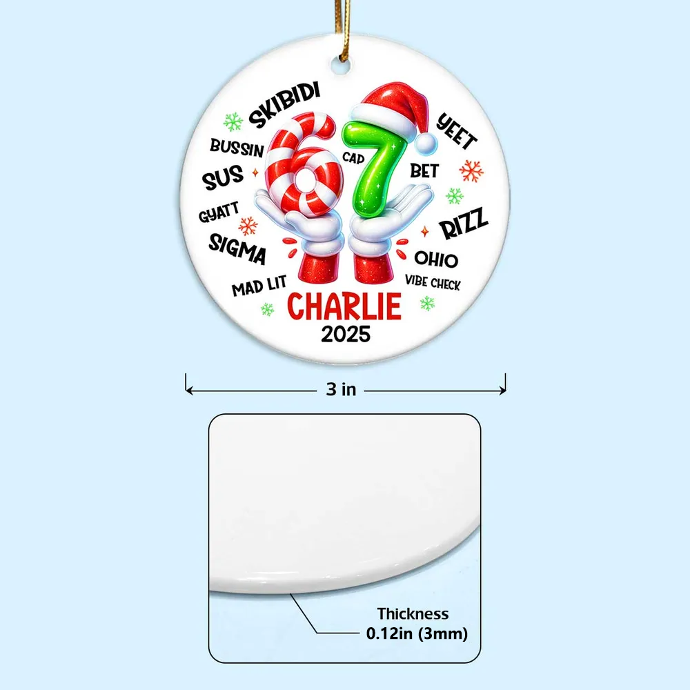 Personalized Christmas Ornament for Teens - Fun Holiday Decoration 2025 Ornament MagicInPrints