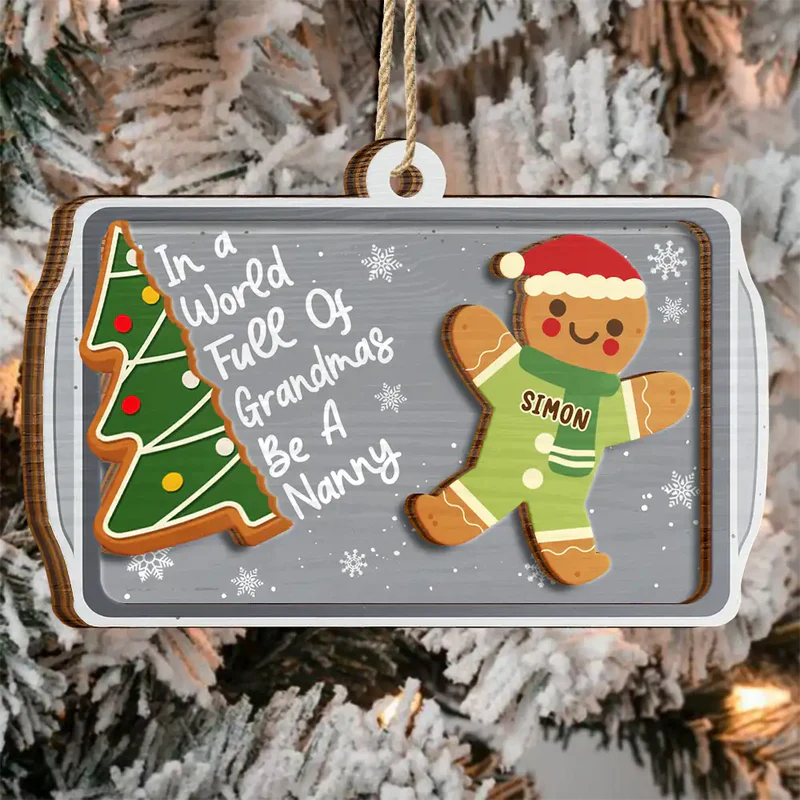 Personalized Christmas Ornament for Nana - Gingerbread Family Decoration Ornament MagicInPrints