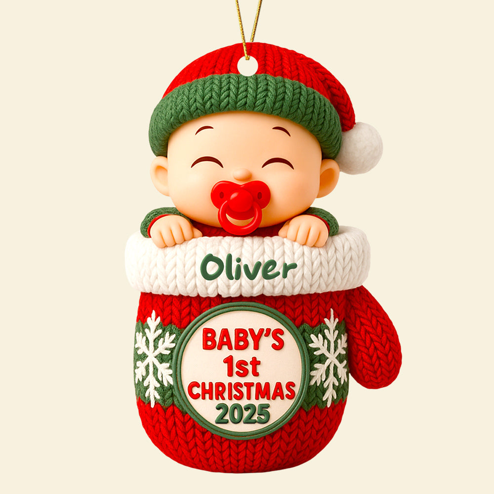 Celebrate Baby's First Christmas with a Personalized Ornament - Custom Gift for Kids Ornament MagicInPrints