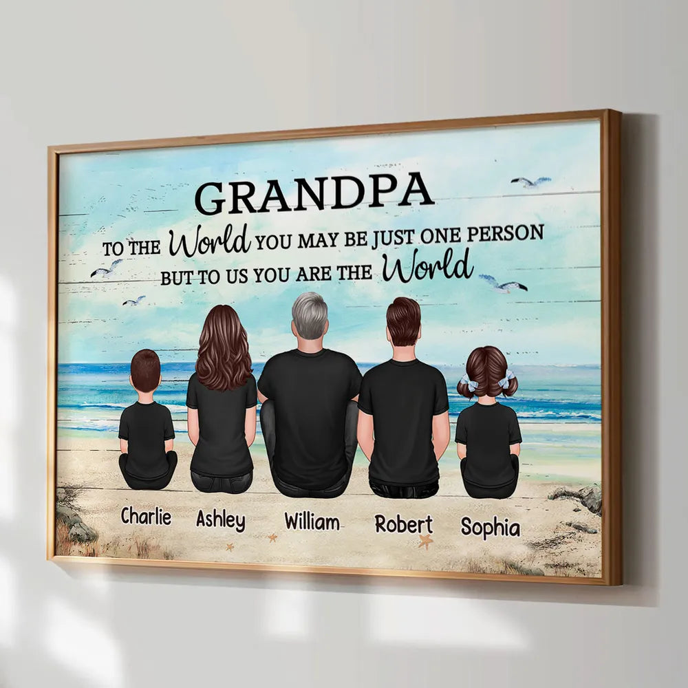 Personalized Family Canvas Print for Grandpa - Sentimental Gift for Grandparents Poster or Canvas MagicInPrints