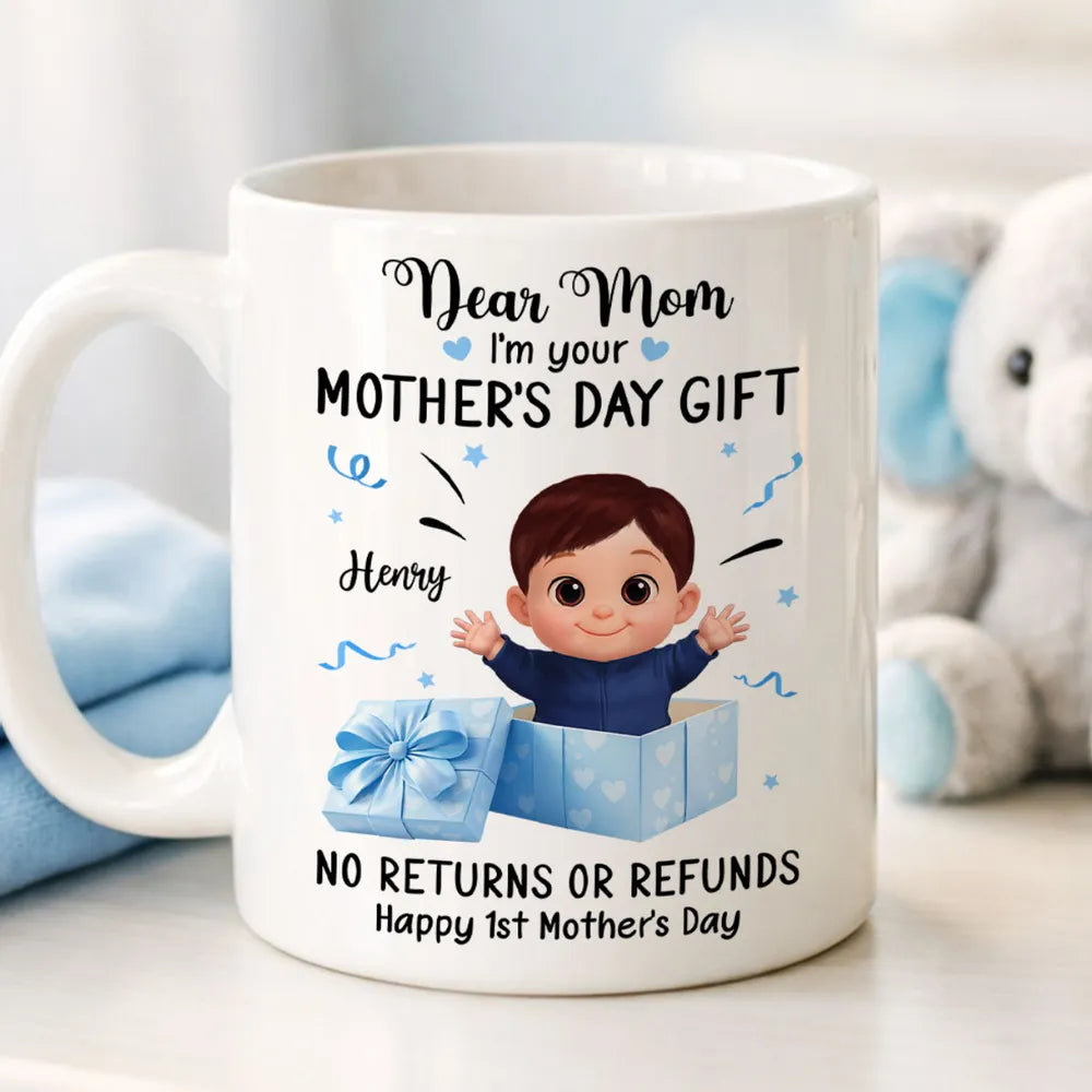 Personalized Mother's Day Mug for Mom - Cute Baby Design - First Mother's Day Gift Cup MagicInPrints