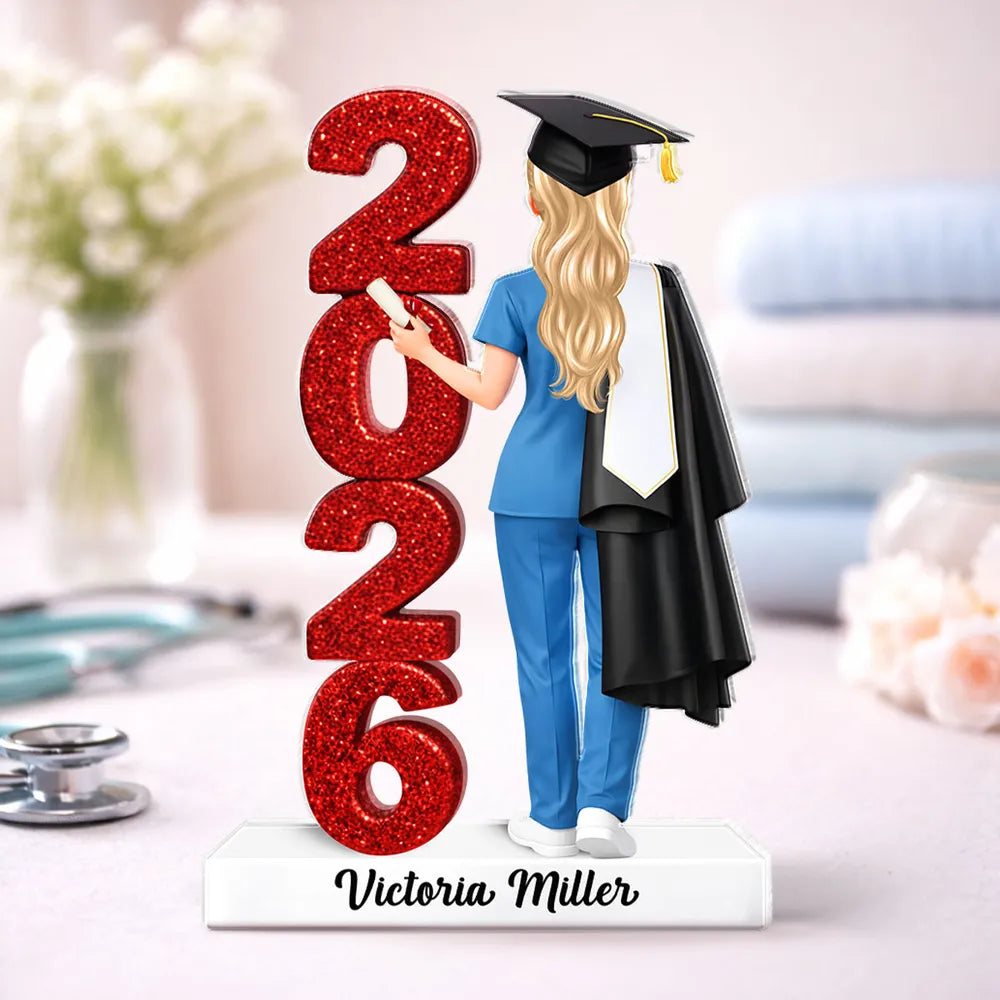 Personalized Graduate Nurse Figurine 2026 - Graduation Gift Plaque MagicInPrints