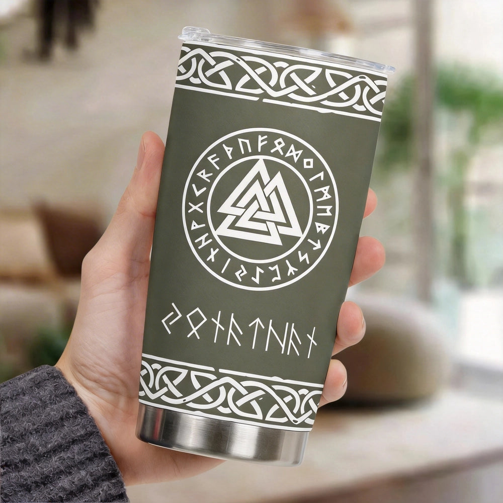Personalized Viking Rune Tumbler Set for Norse Mythology Fans - Unique Gift Cup MagicInPrints