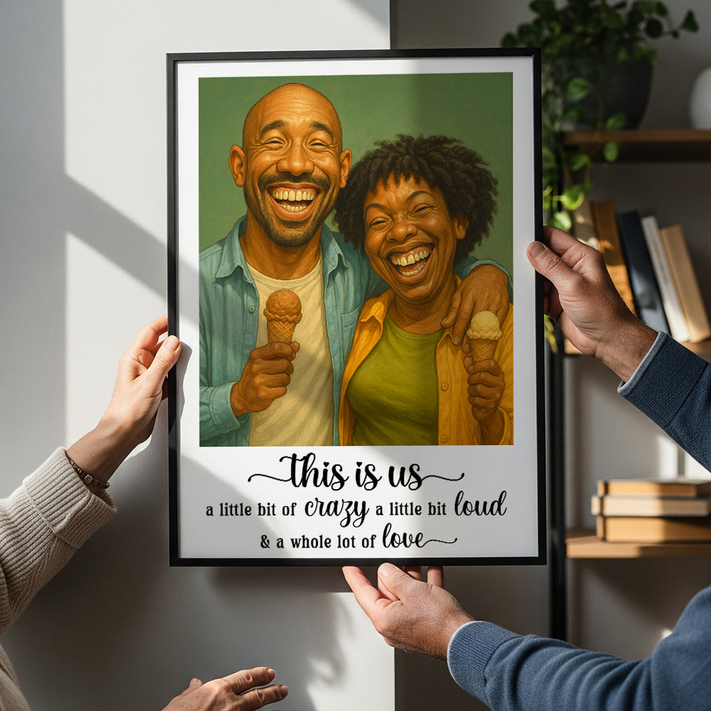 Cherish Every Moment: Custom Caricature Canvas Print for Couples Poster & Canvas MagicInPrints