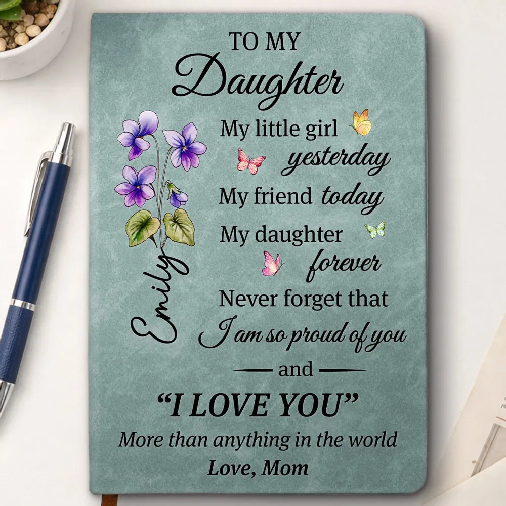Personalized Leather Journal for Daughter - Sentimental Gift from Mom Stationery MagicInPrints