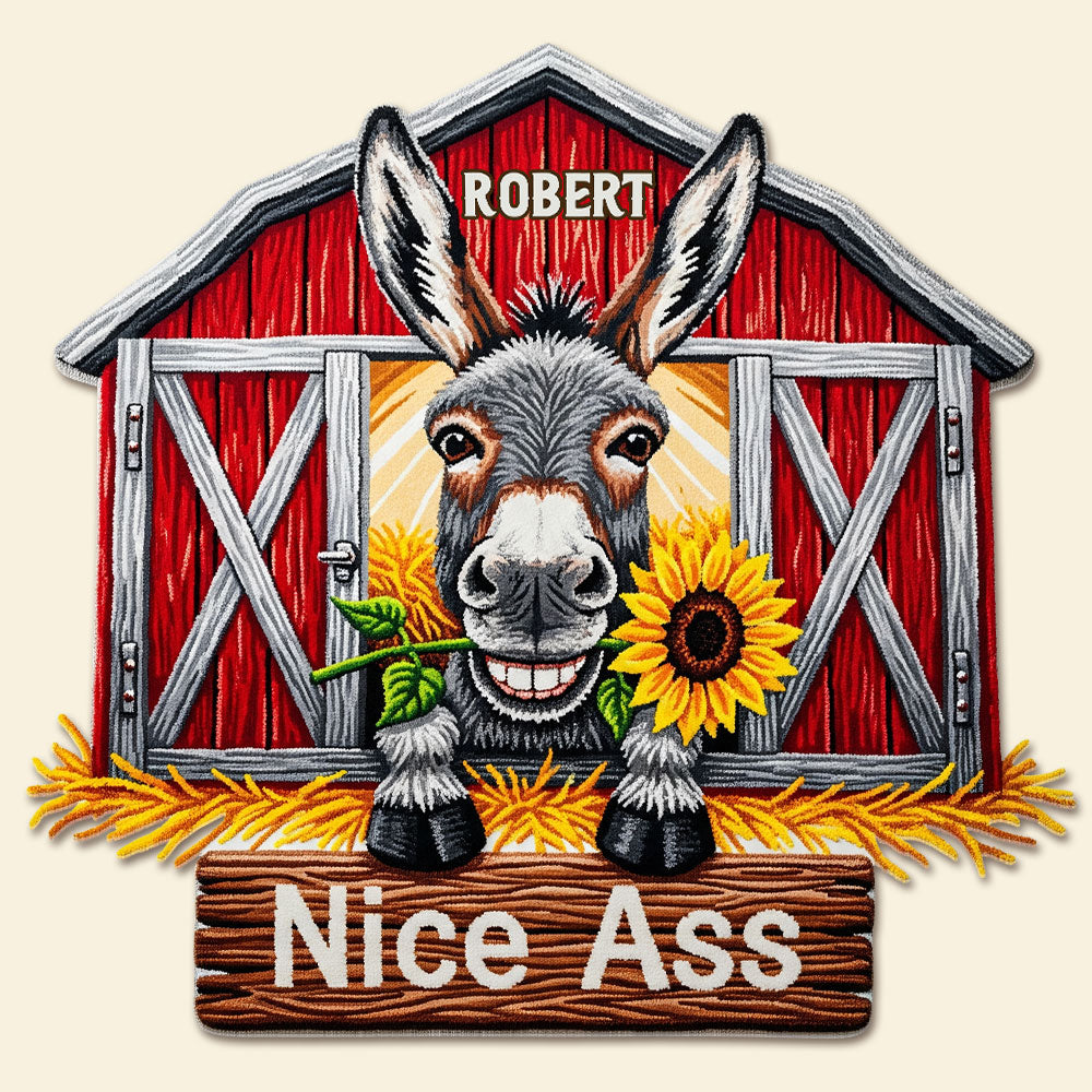 Nice Ass Donkey Doormat - Personalized Gift for Donkey Lovers Doormat MagicInPrints