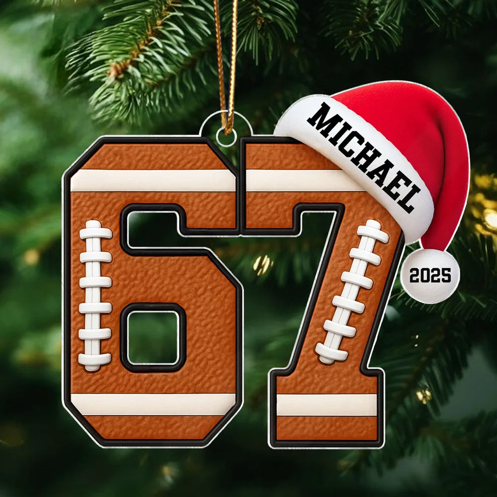 Personalized Sports Number Ornament for Kids - Christmas Gift Ornament MagicInPrints