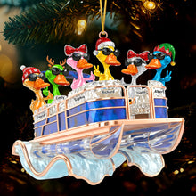 Load image into Gallery viewer, “Fun with Friends on the Water!” - Fun Duck Pontoon Trip Ornament, Personalized Gift for Pontoon Lovers Ornament MagicInPrints
