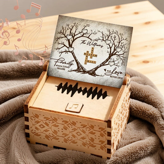 Personalized Family Music Box for Loved Ones - Sentimental Gift for Home Decor Plaque MagicInPrints