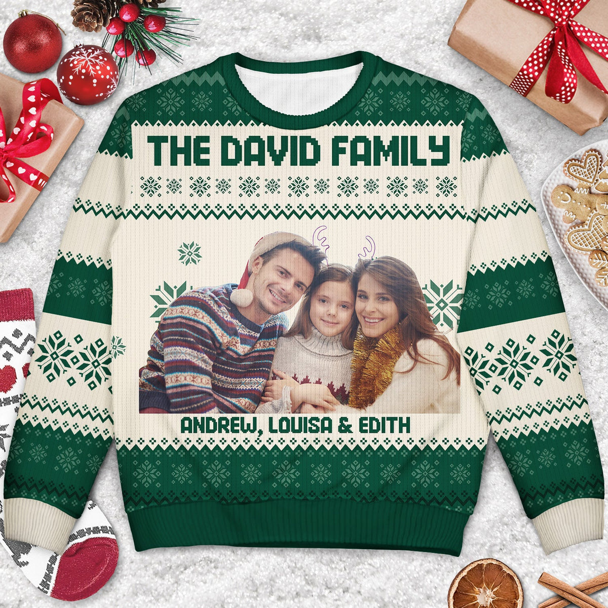 Custom Family Christmas Sweater for Adults and Kids - Personalized Holiday Gift Cloth MagicInPrints
