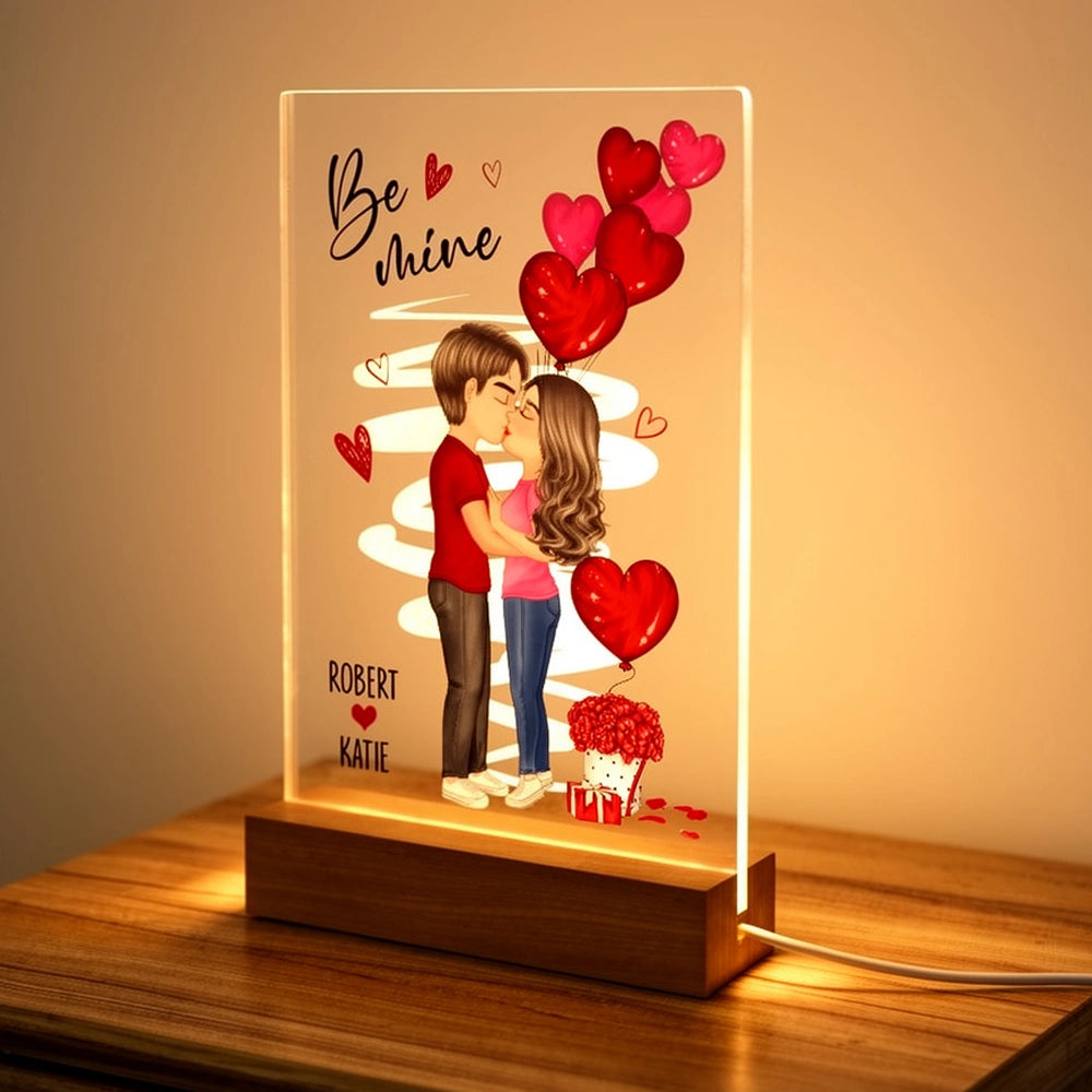 Custom Romantic Acrylic Night Light for Couples - Valentine's Day Gift Plaque MagicInPrints