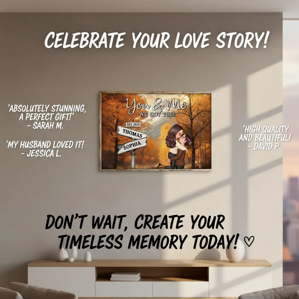 Personalized Couple Canvas Print for Lovers - Romantic Home Decor Poster or Canvas MagicInPrints