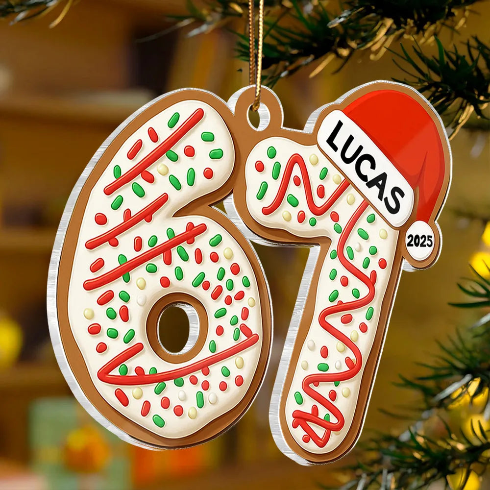 Personalized Gingerbread Ornament for Kids - Festive Christmas Decoration Ornament MagicInPrints