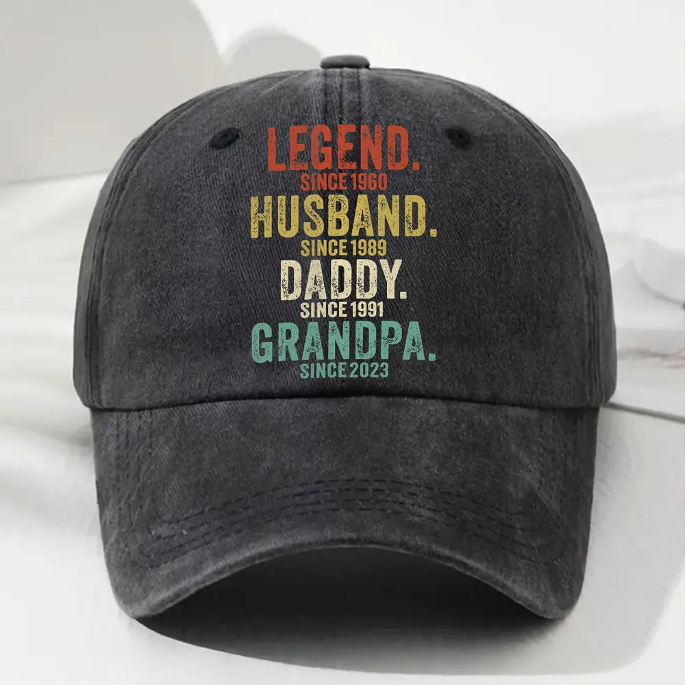 Personalized Grandpa Cap for Men - Milestone Years Gift Hat MagicInPrints