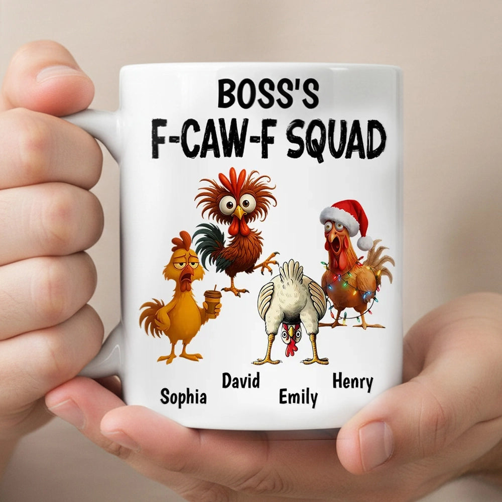 Personalized Funny Chicken Mug for Boss - Holiday Gift Cup MagicInPrints
