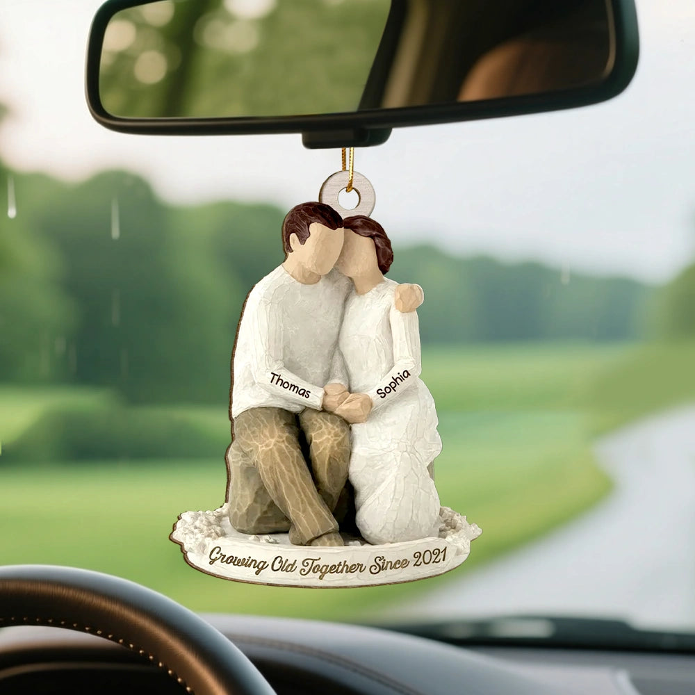 Personalized Couple Ornament for Anniversary - Growing Old Together Keepsake Ornament MagicInPrints