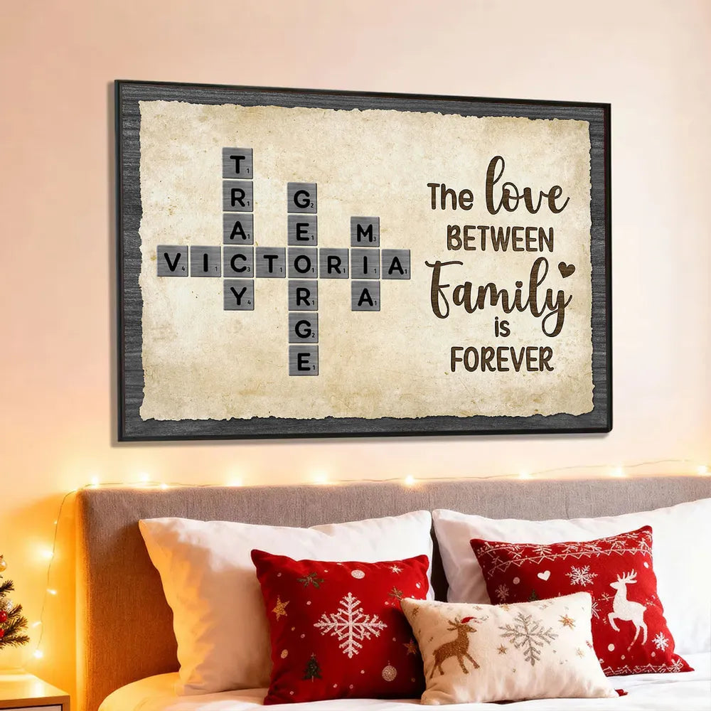 Personalized Family Crossword Wall Art for Home Decor - Sentimental Gift Poster or Canvas MagicInPrints