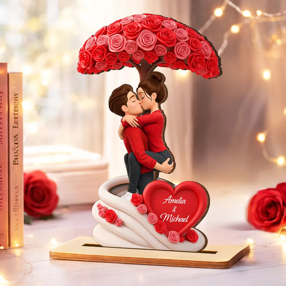 Personalized Romantic Couple Figurine for Lovers - Valentine's Day Gift Plaque MagicInPrints