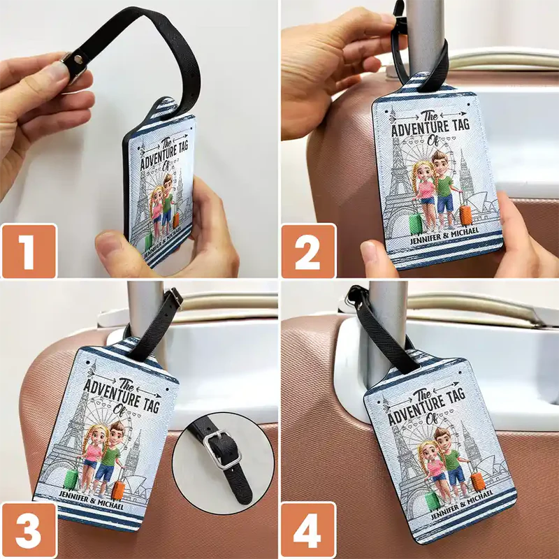 Personalized Luggage Tag for Couples - Travel Adventure Gift Travel Gear MagicInPrints