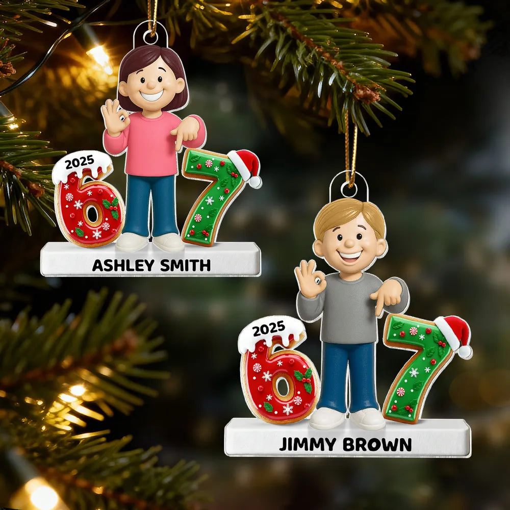 Personalized Boy Christmas Ornament 2025 - Custom Name Holiday Decoration Ornament MagicInPrints