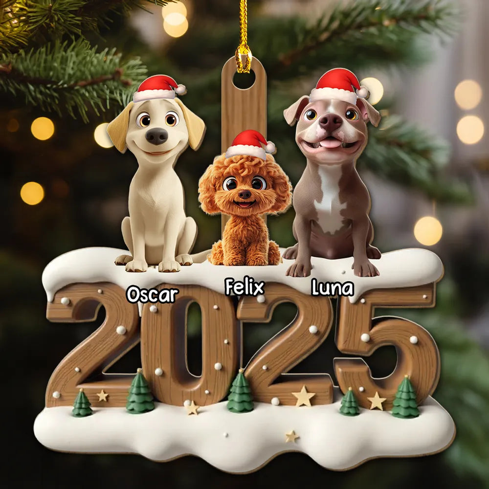 Personalized Dog Ornament for Pet Lovers - Christmas 2025 Decoration Ornament MagicInPrints