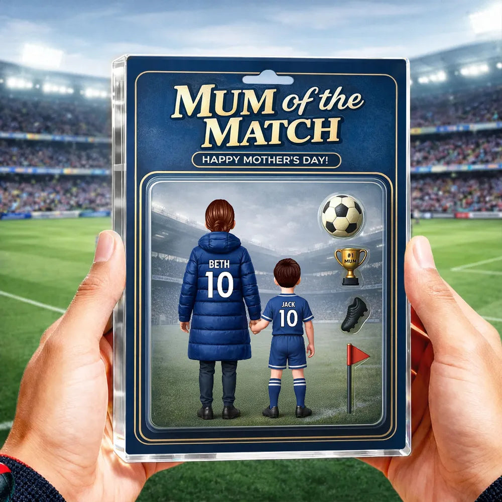 Personalized Mum of the Match Figurine for Mother's Day - Custom Soccer Gift Plaque MagicInPrints
