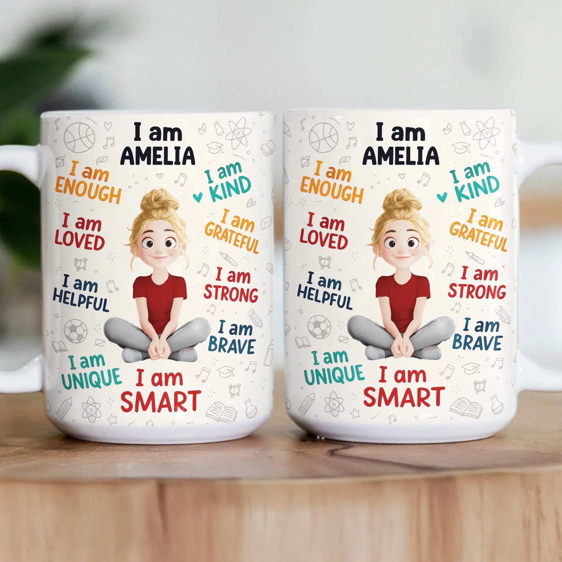 Personalized Inspirational Mug for Kids - Positive Affirmations Gift Cup MagicInPrints