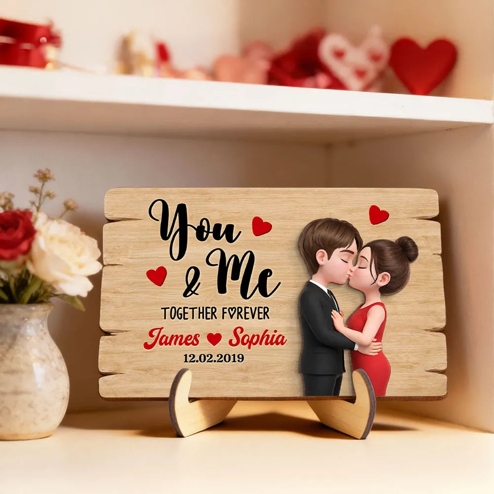 Personalized Romantic Wooden Sign for Couples - Anniversary Gift Plaque MagicInPrints