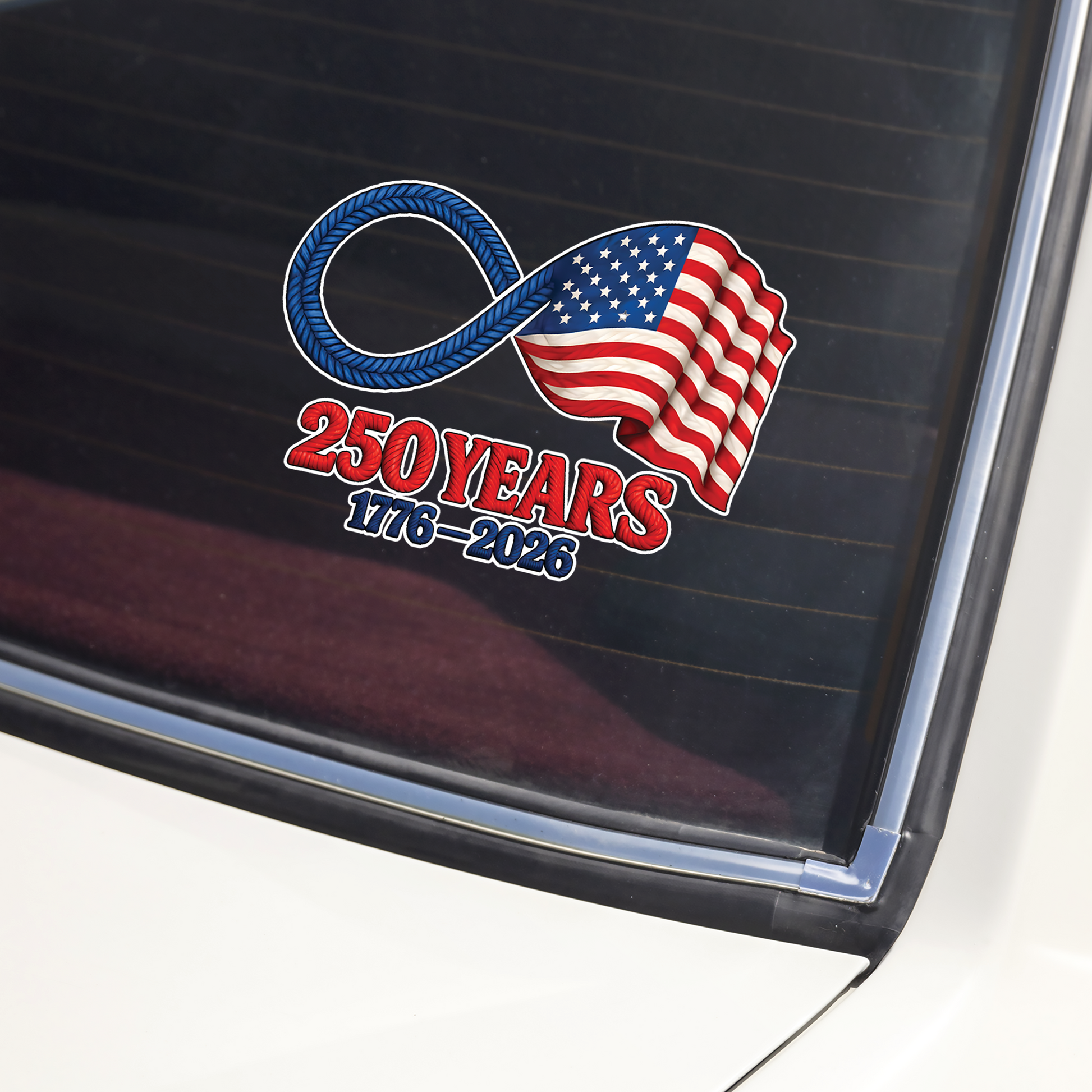 Custom Car Decal Patriotic 250 Years USA Flag - Anniversary Celebration Sticker MagicInPrints