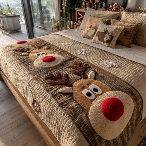 Bring Joy to Your Home – Personalized Quilted Bed Runner – Gift for Family and Friends Quilted Bed Runner MagicInPrints