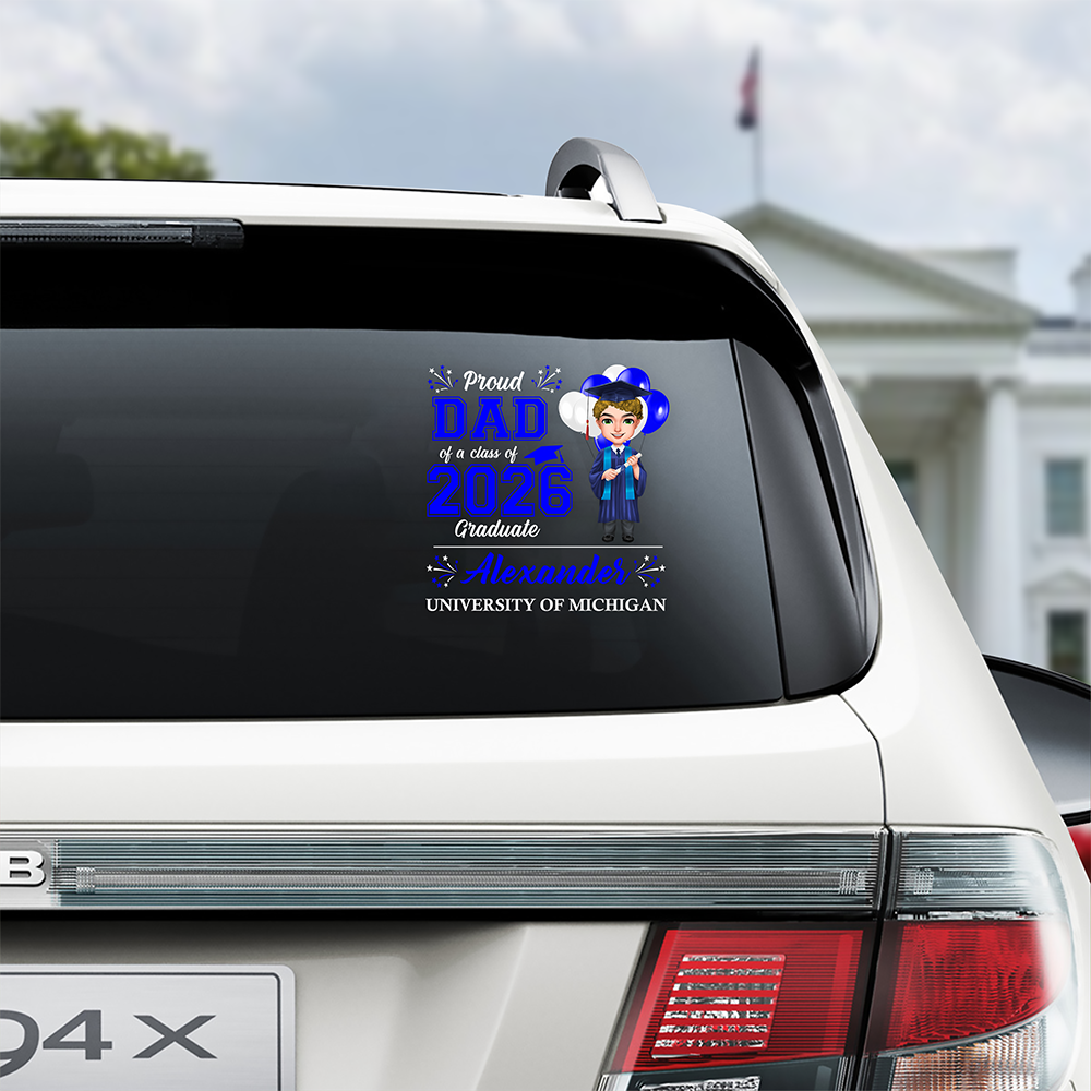 Custom Graduation Car Decal Family Proud Class of 2026 - University Celebration Sticker MagicInPrints