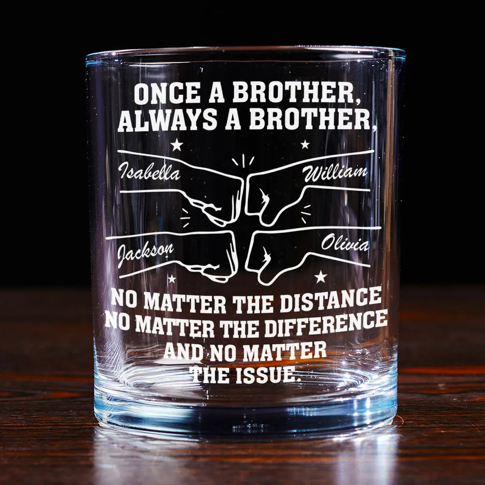 Personalized Whiskey Glass for Brothers - Sentimental Gift for Friendship Cup MagicInPrints