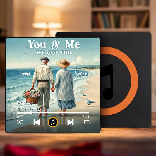 Personalized Music Plaque for Couples - Romantic Anniversary Gift Fridge Magnet MagicInPrints