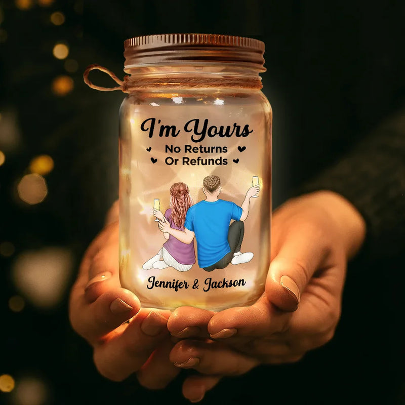Custom LED Mason Jar for Couples with QR Code - Romantic Gift Lamp MagicInPrints