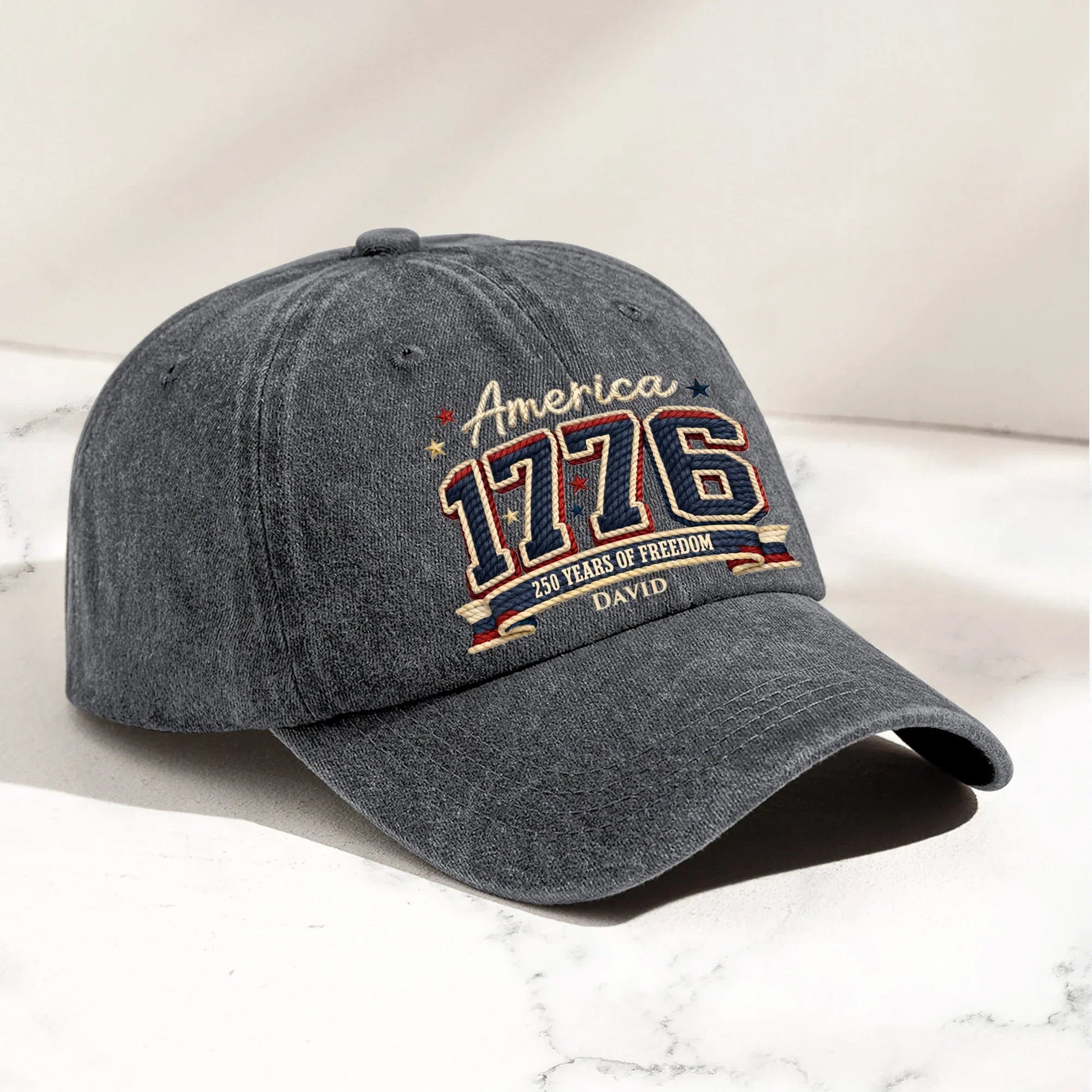 Custom Embroidered 1776 America Cap for Patriotic Celebrations - Personalized Freedom Hat Hat MagicInPrints