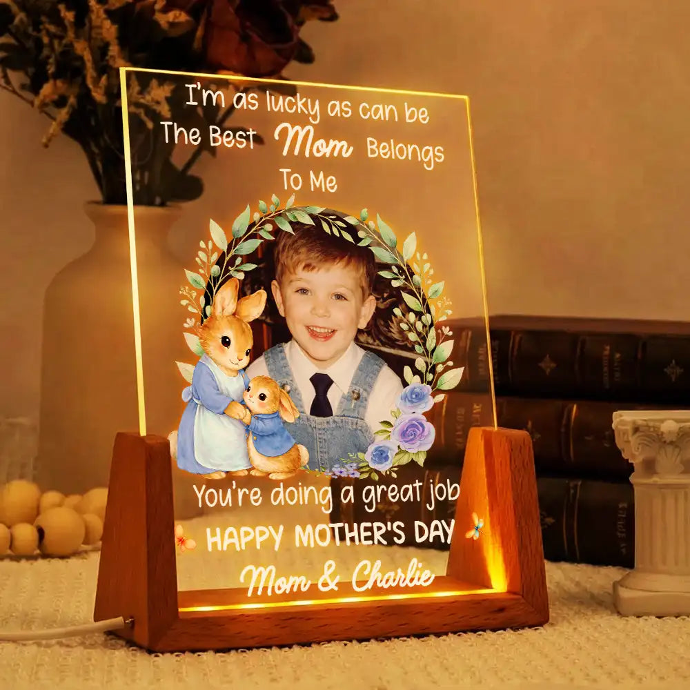 Personalized LED Acrylic Photo Frame for Mom - First Mother's Day Gift Plaque MagicInPrints