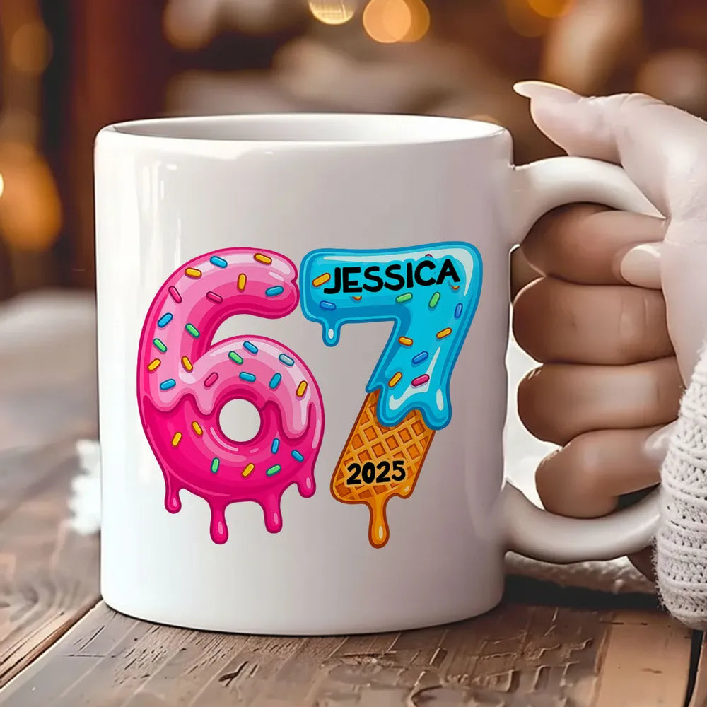 Personalized Christmas Mug for Kids - Santa Hat Design with Name and Year Cup MagicInPrints