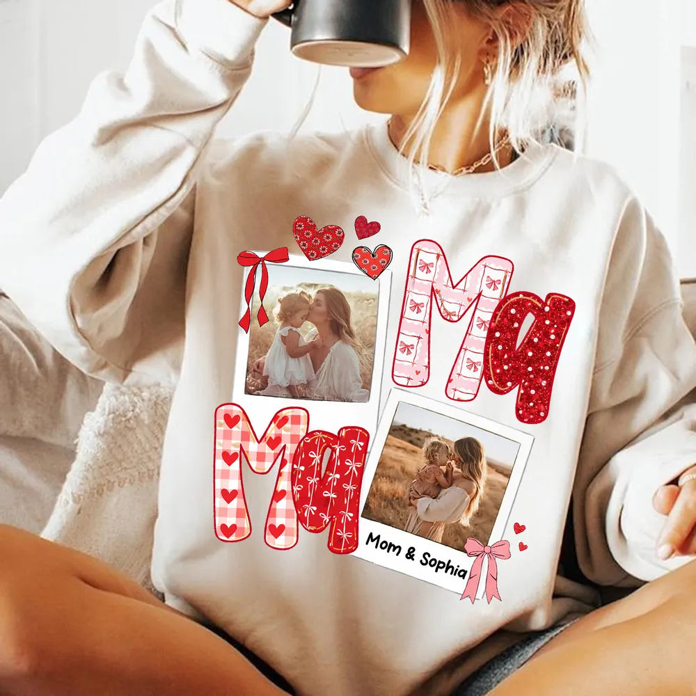 Custom Photo Sweatshirt for Moms - Personalized Mother's Day Gift Cloth MagicInPrints